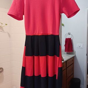 LuLaRoe XS orange and black dress